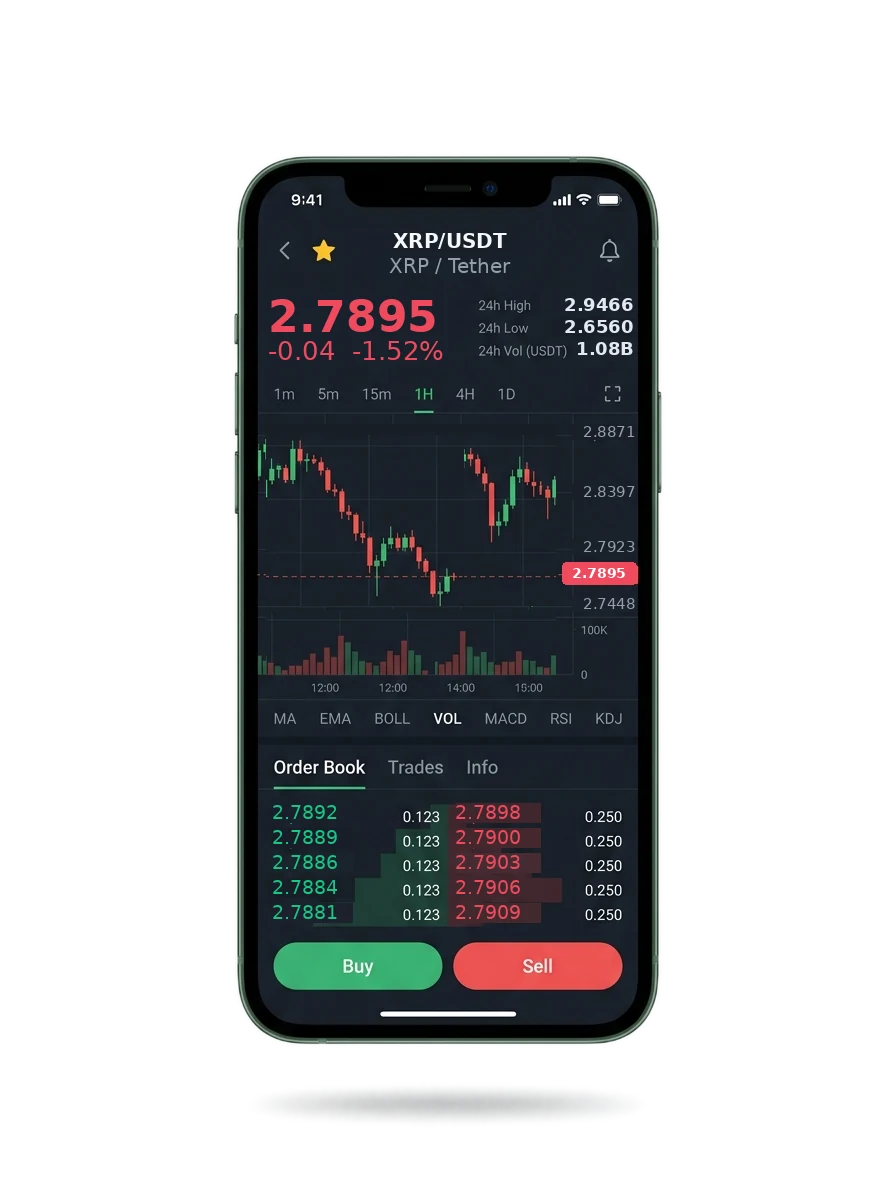 The same portfolio view on a phone screen